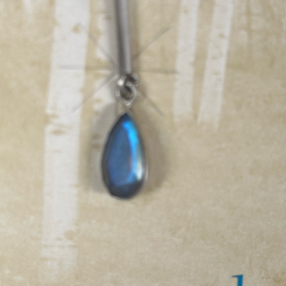 Jane Diaz NYC design sterling silver/labradorite  earrings. New from Sundance - Picture 3 of 4